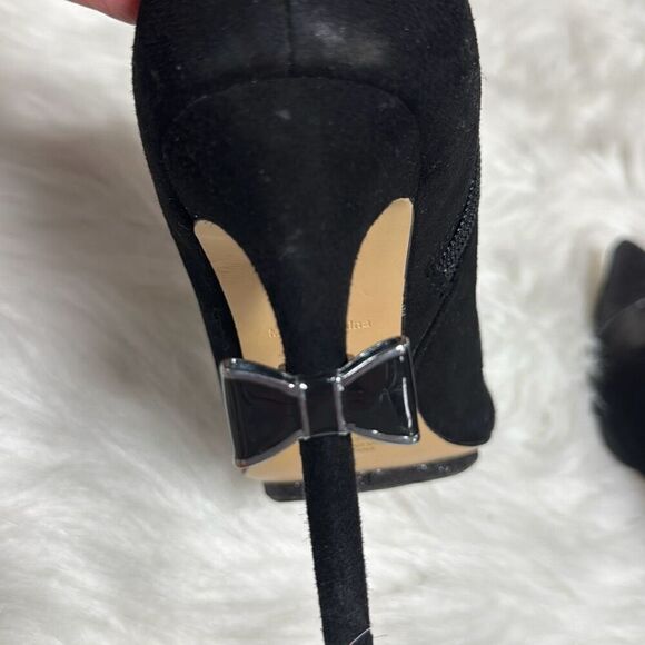 Victoria’s Secret Women’s Black Leather Suede Pointed Toe Bootie Size 8 - Picture 12 of 12